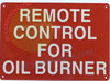 SIGN REMOTE CONTRL FOR OIL BURNER