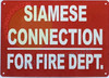 SIAMESE CONNECTION FOR FIRE DEPT SIGN