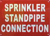 SPRINKLER STANDPIPE CONNECTION SIGN