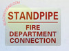 STANDPIPE FIRE DEPARTMENT CONNECTION SIGN