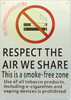 SIGNAGE RESPECT THE AIR WE SHARE