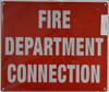 FIRE DEPARTMENT CONNECTION SIGN