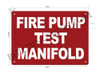 SIGN FIRE PUMP TEST MANIFOLD