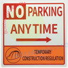 NO PARKING ANYTIME WITH
