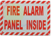 Sign  FIRE ALARM CONTROL PANEL INSIDE