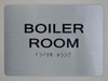 BOILER ROOM  Braille sign -Tactile Signs  The sensation line