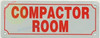 Sign COMPACTOR ROOM