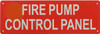 Sign FIRE PUMP CONTROL PANEL