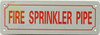 FIRE SPRINKLER PIPE SIGN