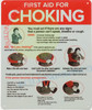 Sign FIRST AID FOR CHOKING