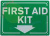 Sign FIRST AID KIT ARROW DOWN