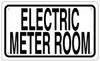 ELECTRIC METER ROOM SIGNAGE- WHITE ALUMINUM