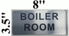 BOILER ROOM   BRUSHED ALUMINUM - The Mont Argent Line Building  sign