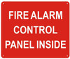 FIRE ALARM CONTROL PANEL LOCATED INSIDE