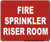 Sign FIRE SPRINKLER RISER ROOM