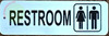 RESTROOM KEY CHAIN DOUBLE SIGN (2.5X3, SILVER, ALUMINUM)