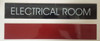 Compliance  ELECTRICAL ROOM  - BLACK  sign