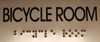 BICYCLE ROOM Sign -Tactile Signs