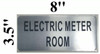 Building ELECTRIC METER ROOM  - BRUSHED ALUMINUM - The Mont Argent Line sign