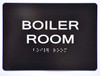 BOILER ROOM SIGN Tactile Signs   Braille sign