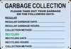SIGN GARBAGE COLLECTION