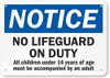 SIGN NOTICE CHILD UNDER -WINDOW GUARD