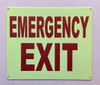 Photoluminescent EMERGENCY EXIT Signage/GLOW IN THE DARK emergency EXIT SOUND Signage