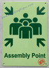 Photoluminescent ASSEMBLY POINT Signage