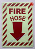 Photoluminescent Fire Hose Arrow Down