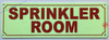 Photoluminescent SPRINKLER ROOM Signage