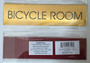 BICYCLE ROOM  - GOLD ALUMINUM  Building  sign