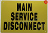 Main Service Disconnect Signage