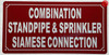 COMBINATION STANDPIPE AND SPRINKLER SIAMESE CONNECTION SIGN