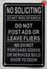 NO SOLICITING DO NOT RING OR KNOCK