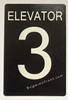 ELEVATOR 3 Signage Tactile Touch Braille Signage