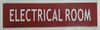 Compliance sign ELECTRICAL ROOM  - RED BACKGROUND