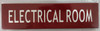 Compliance  ELECTRICAL ROOM  - RED BACKGROUND  sign