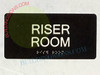 RISER ROOM  Tactile Touch Braille