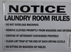 Laundry Room Rules Signage