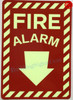FIRE ALARM ARROW DOWN Signage