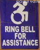 Ring Bell for ASSITANCE Sign