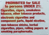 Prohibited for Sale to Persons Under 21 CIIGARETTES, Cigars