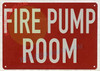 FIRE Pump Room Signage