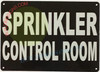 SPRINKLER CONTROL ROOM SIGN (Black, ALUMINIUM, RUST FREE, 7x10 INCH)