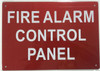 FIRE ALARM CONTROL PANEL   Fire Dept Sign