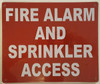 BUILDING SIGNAGE FIRE ALARM AND SPRINKLER ACCESS