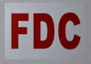 Pack of 4 pcs -FDC SIGN -fire department connection sign