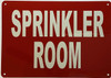 SPRINKLER ROOM Signage