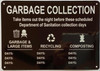 GARBAGE COLLECTION DAYS