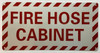 Fire Hose Cabinet Sign -The zebra line